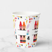 Gobelets En Papier Personalized Crayon Back To School (Droite)
