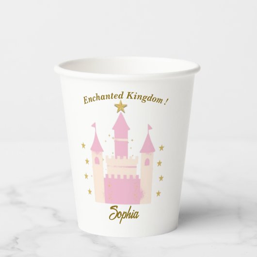 Gobelets En Papier Personalized Enchanted Castle Glass | "Princess Pa (Recto)