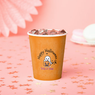 Gobelets En Papier Personalized Halloween Party Paper Cups