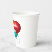 Gobelets En Papier Personalized Happy Birthday Vibes Helium Balloons (Gauche)