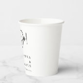 Gobelets En Papier Personalized Outdoor Engagement Party Black White (Gauche)