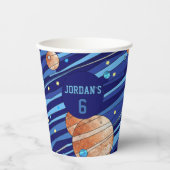 Gobelets En Papier Personalized Outer Space Galaxy Birthday (Recto)