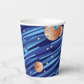Gobelets En Papier Personalized Outer Space Galaxy Birthday (Verso)