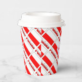 Gobelets En Papier Personalized Red Name Polska Flag Tiled Party (Droite)