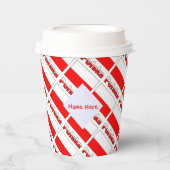 Gobelets En Papier Personalized Red Name Polska Flag Tiled Party (Recto)