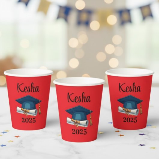 Gobelets En Papier Personalized Red Party Glasses & Accessories 