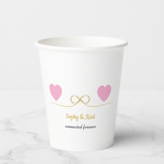 Gobelets En Papier Personalized Romantic Paper Cups (Recto)