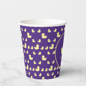 Gobelets En Papier Personalized Rubber Duck Modern Purple Baby Shower (Recto)