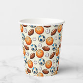 Gobelets En Papier Personalized Sports Birthday Paper Cups  (Verso)