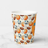 Gobelets En Papier Personalized Sports Birthday Paper Cups  (Droite)