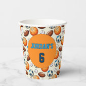 Gobelets En Papier Personalized Sports Birthday Paper Cups  (Recto)