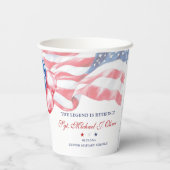 Gobelets En Papier Personalized U.S. Military Retirement (Verso)