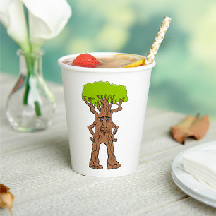 Gobelets En Papier Personnage d'arbre ambulant Créature d'arbre de fa