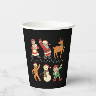 Gobelets En Papier Personnages de Noël dansant