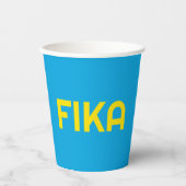 Gobelets En Papier Personnalisable FIKA Bold Jaune et Bleu (Recto)