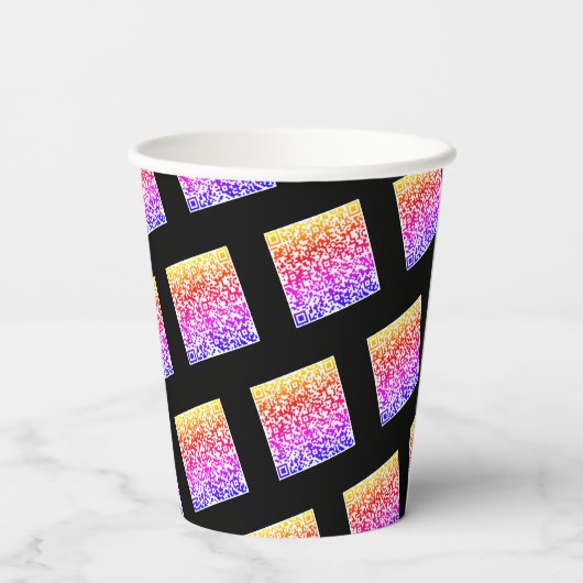 Gobelets En Papier Personnalisation de vos tasses de papier de code Q (Verso)