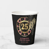 Gobelets En Papier Personnalisé 25e anniversaire Vegas Style (Verso)