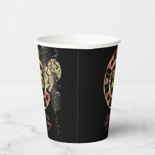 Gobelets En Papier Personnalisé 25e anniversaire Vegas Style (Droite)