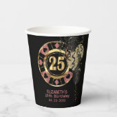Gobelets En Papier Personnalisé 25e anniversaire Vegas Style (Recto)