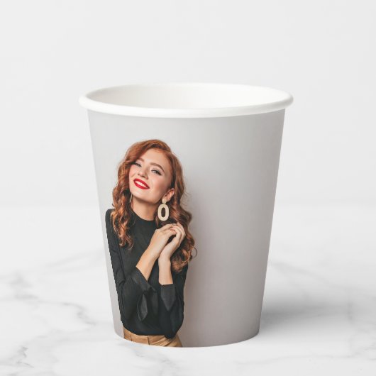 Gobelets En Papier Personnalisé 2 Photos Partie Selfie Photo Photogra (Recto)