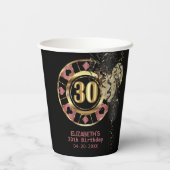 Gobelets En Papier Personnalisé 30e anniversaire Vegas Style (Verso)