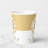 Gobelets En Papier Personnalisé 30ème Anniversaire d'or ou Anniversai (Gauche)