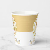 Gobelets En Papier Personnalisé 40ème Anniversaire d'or ou Anniversai (Gauche)