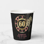 Gobelets En Papier Personnalisé 60e anniversaire Vegas Style (Verso)