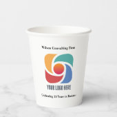 Gobelets En Papier Personnalisé Ajouter votre logo d'entreprise Entre (Verso)