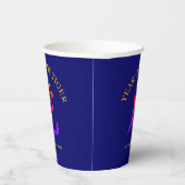 Gobelets En Papier Personnalisé bleu chinois Nouvel An du TIGER (Droite)