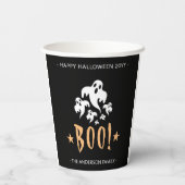 Gobelets En Papier Personnalisé Happy Halloween Boo (Verso)