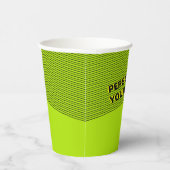 Gobelets En Papier Personnalisé Lime Green Abstrait moderne Neon Part (Droite)