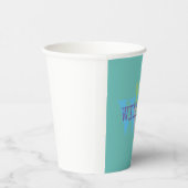 Gobelets En Papier "Personnalisé Monogram Cup - Blue Grey Modern" (Droite)
