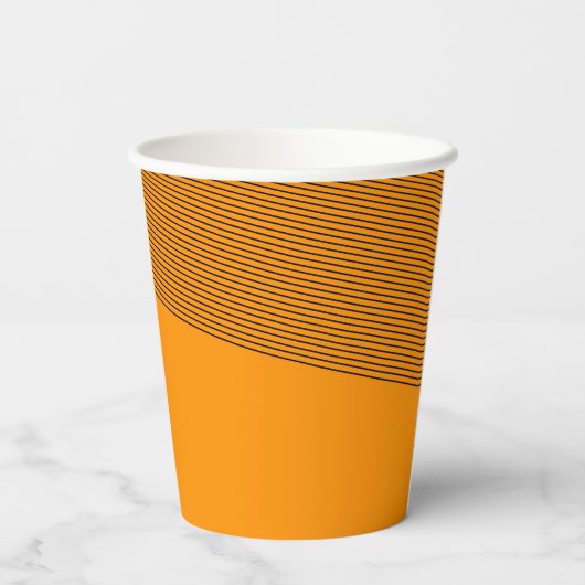 Gobelets En Papier Personnalisé Orange Cool Moderne Simple Neon Party (Verso)