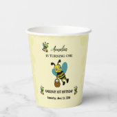Gobelets En Papier Personnalisé thème de l'abeille 1er fête d'anniver (Verso)