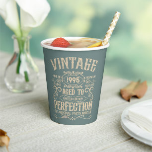 Gobelets En Papier Personnalisé Trente vintage 30e anniversaire