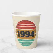 Gobelets En Papier Personnalisé Trente vintage 30e anniversaire (Recto)