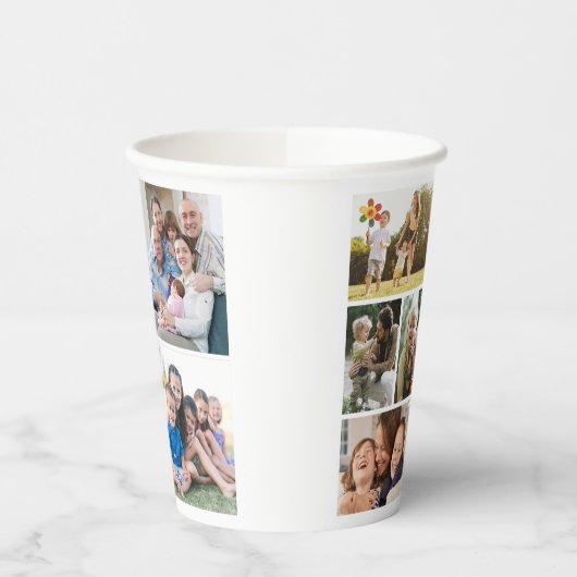 Gobelets En Papier Personnaliser 6 Collages Photo Personnalisés Art e (Gauche)