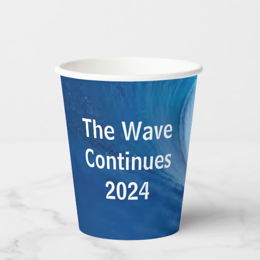 Gobelets En Papier Personnaliser de l'élection Blue Wave 2024 (Recto)
