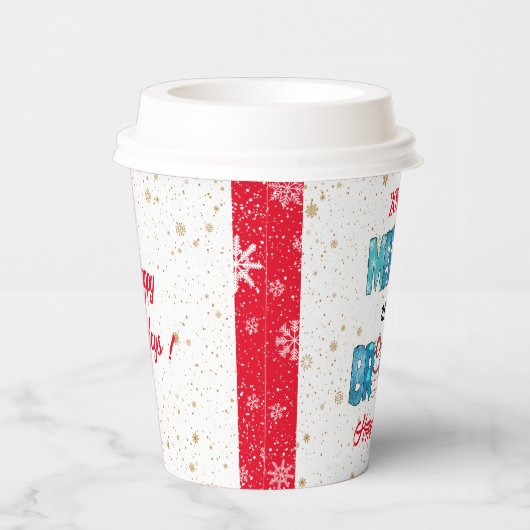 Gobelets En Papier Personnaliser Joyeuse Et Lumineuse (Droite)