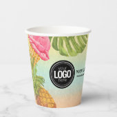 Gobelets En Papier Personnaliser le logo de l'entreprise aquarelle cr (Recto)