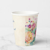 Gobelets En Papier Personnaliser le nom ou le bouquet de texte du Mar (Droite)