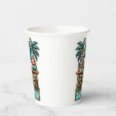 Gobelets En Papier Personnaliser Retro Elephant Tiki Bar (Gauche)