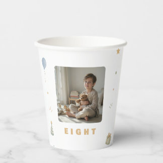 Gobelets en papier personnalisés pour le 8e annive