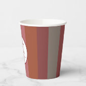 Gobelets en papier personnalisés rayés Bauhaus pou (Gauche)