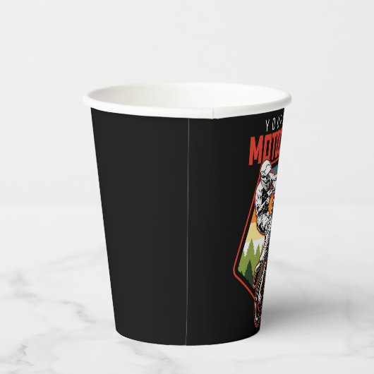 Gobelets En Papier Personnalized Motocross (Droite)