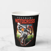Gobelets En Papier Personnalized Motocross (Recto)