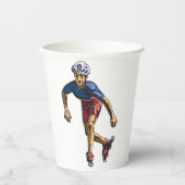 Gobelets En Papier Personne Rollerblading (Recto)