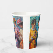 Gobelets En Papier Personnes du 19e siècle utilisant des smartphones (Gauche)