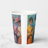 Gobelets En Papier Personnes du 19e siècle utilisant des smartphones (Droite)